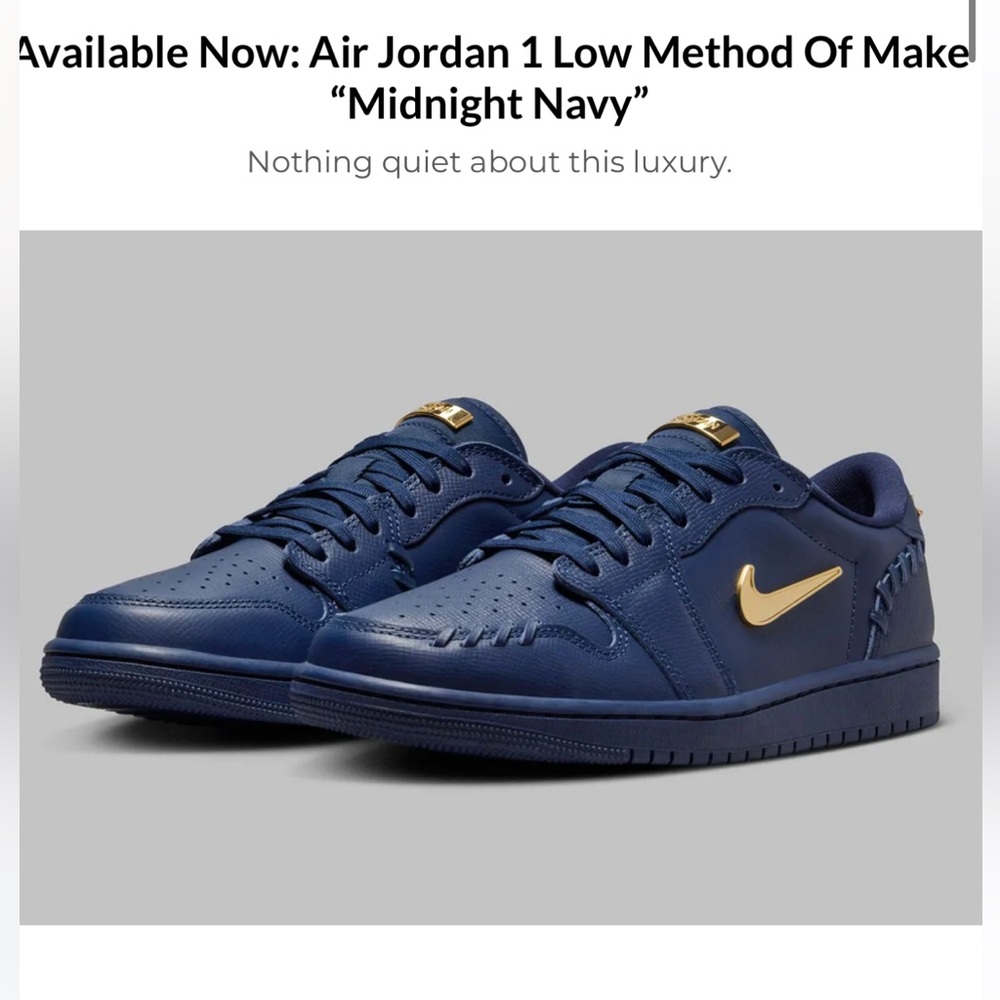 Nike Air Jordan 1 Low Method of Make Midnight Navy